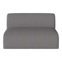 Gray upholstered double-seat with a textured pattern, perfect for modern living spaces.