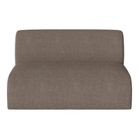 Brown upholstered modular sofa with a subtle textured pattern for modern interior design.