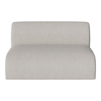 Light gray textured upholstery with a subtle woven pattern on a modern, minimalist chair design.