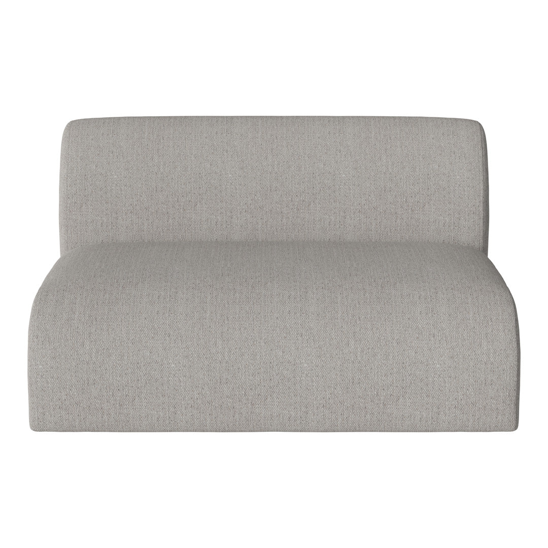 Gray upholstered sofa with a subtle textured pattern, perfect for modern interiors.