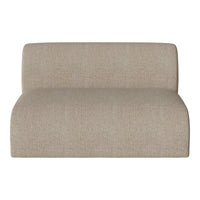 Beige upholstered sofa with a textured, subtle pattern, perfect for modern living spaces.