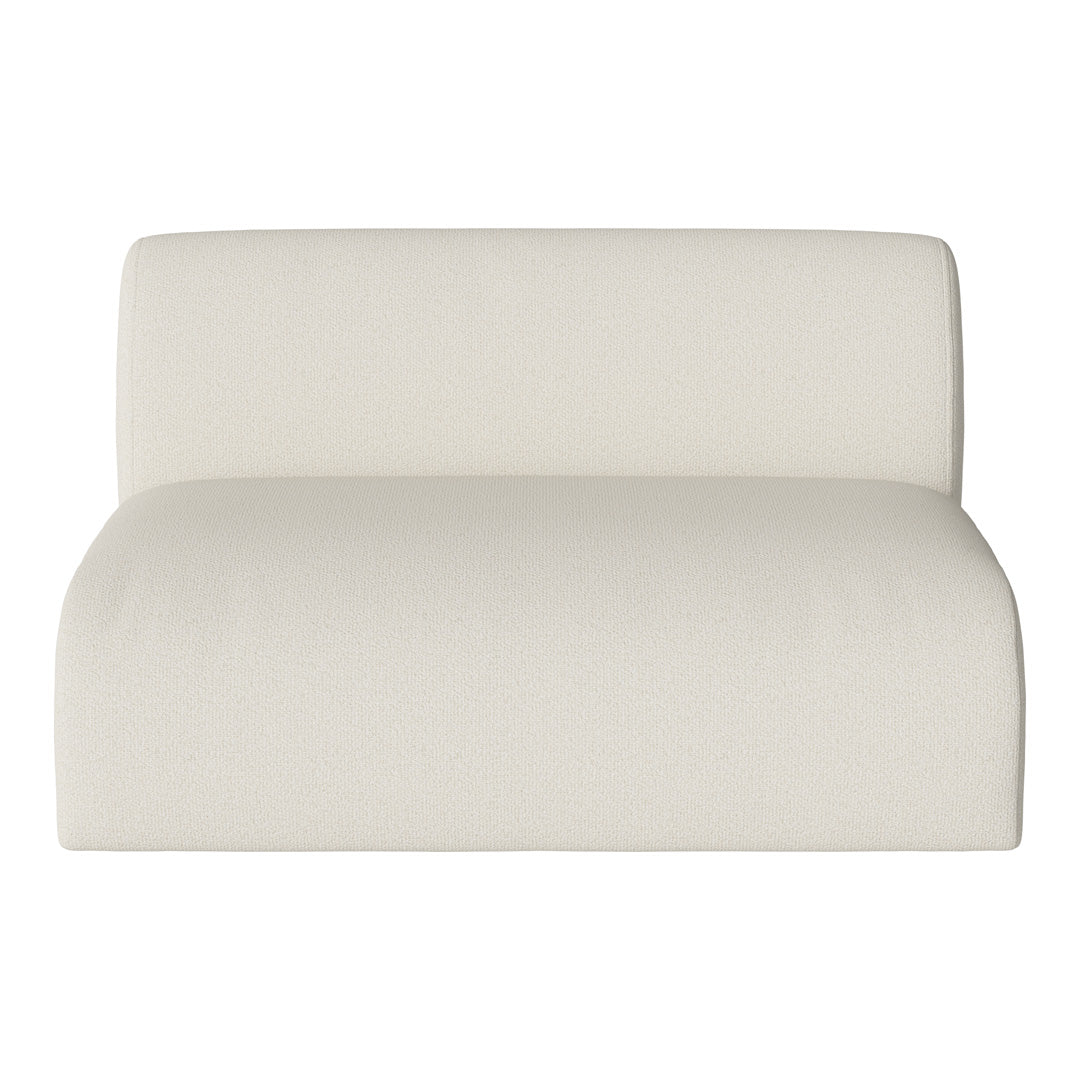 Soft beige upholstered chair with a smooth, textured fabric for a minimalist, modern look. Perfect for any decor.