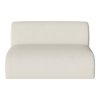 Soft beige upholstered chair with a smooth, textured fabric for a minimalist, modern look. Perfect for any decor.