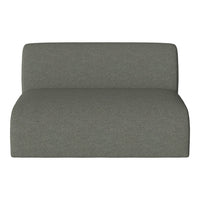 Olive green two-seater sofa with a textured fabric pattern, adding a modern touch to any living space.