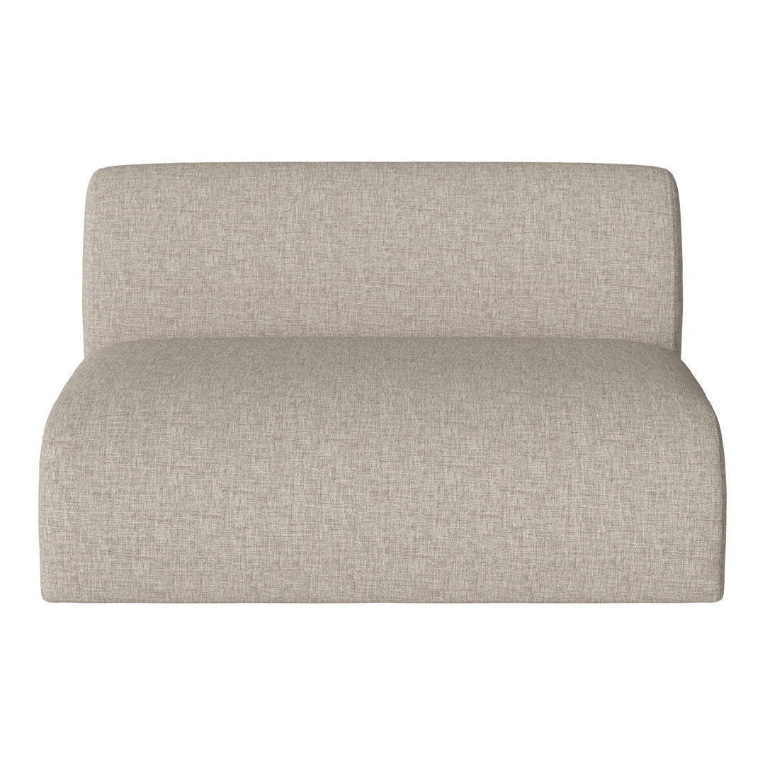 Beige upholstery with a subtle textured pattern, perfect for modern, minimalist decor.