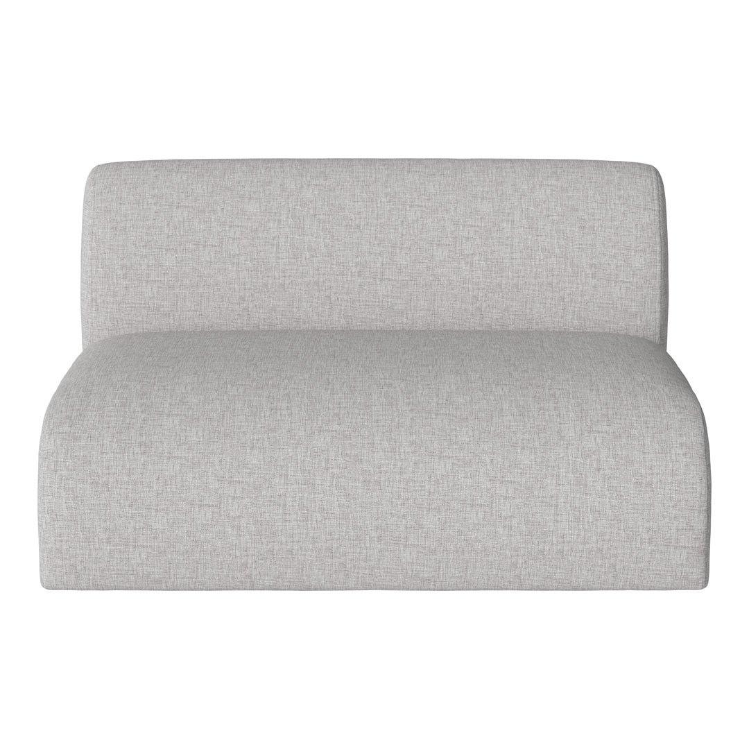 Light gray fabric sofa with a subtle textured pattern, perfect for modern living spaces.