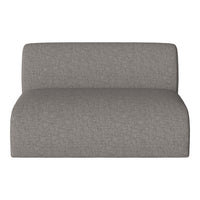 Gray upholstered loveseat with a textured, woven pattern for a modern, stylish touch. Perfect for any living space.