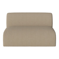Beige upholstered chaise lounge with a subtle textured pattern, perfect for modern interiors.