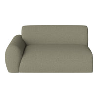 Olive green textured sofa with smooth edges and minimalist design, perfect for modern interiors.