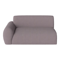 Modern grey chaise lounge with a smooth texture and minimalist design, perfect for stylish interiors.