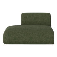 Green striped lounge chair with a smooth, modern design and subtle texture. Perfect for contemporary spaces.