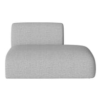 Light gray chaise lounge with a subtle textured pattern, perfect for modern decor.