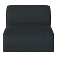 Black textured upholstery with a subtle pattern, perfect for modern decor. 