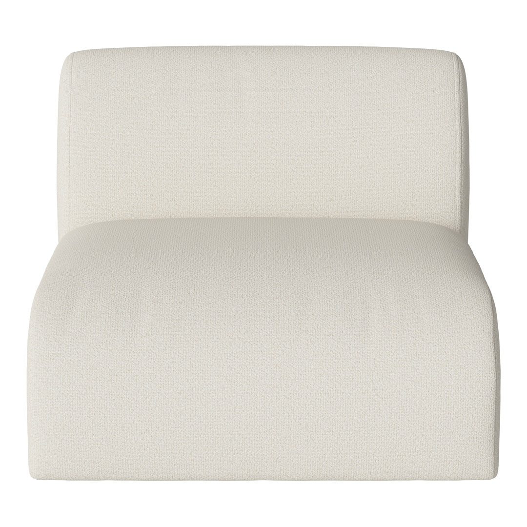 Textured cream accent chair with a modern, minimalist design, perfect for stylish home decor.
