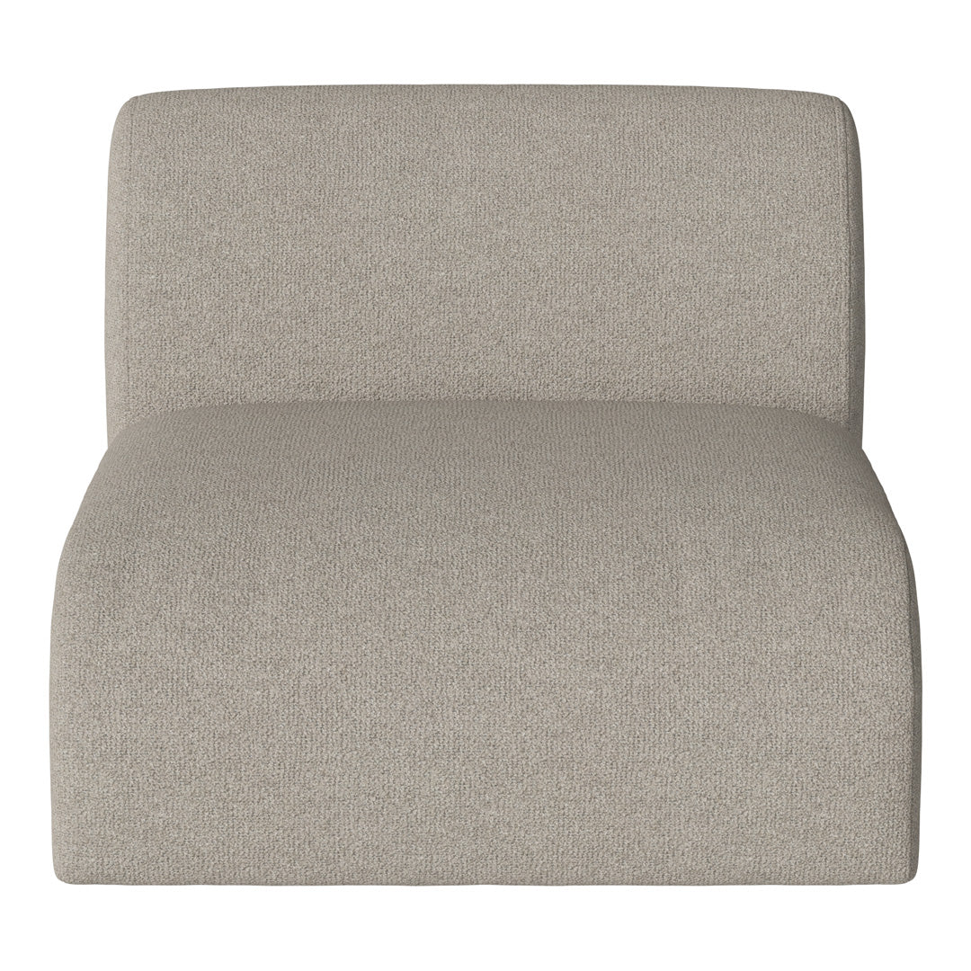 Minimalist beige chair with a textured pattern, perfect for modern decor or neutral color schemes.