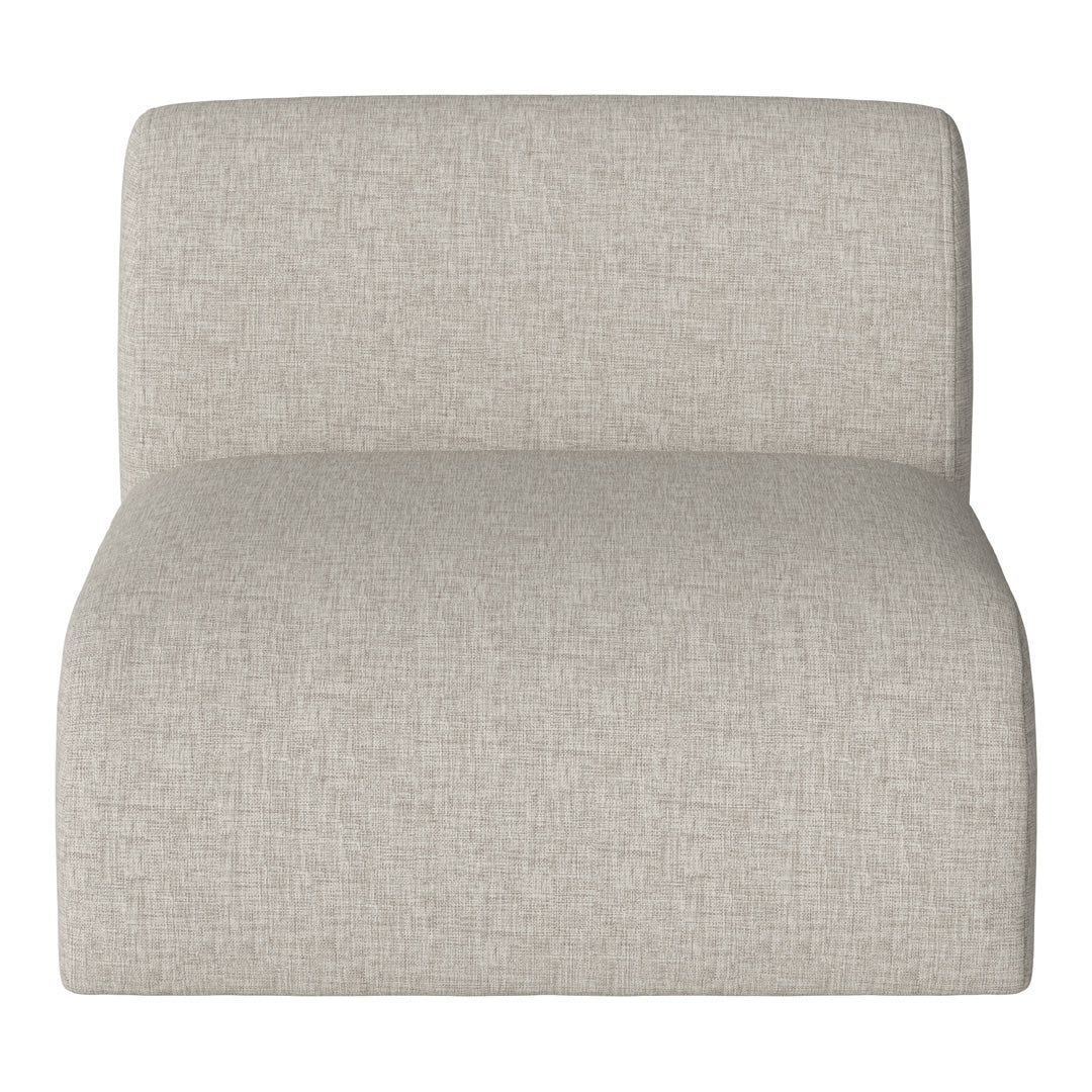 Light gray upholstered chair with a subtle textured pattern, perfect for modern decor.