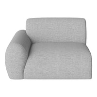 Gray textured modular sofa section with a modern, minimalist design. Perfect for contemporary living spaces.