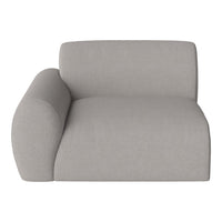 Light gray modular sofa with smooth, clean lines and a minimalist design. Ideal for modern decor.