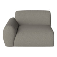 Gray upholstered sofa with a smooth texture and subtle geometric pattern, perfect for modern interiors.