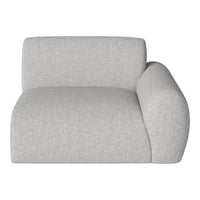 Light gray upholstered armchair with a textured fabric pattern, featuring a seamless, modern design.