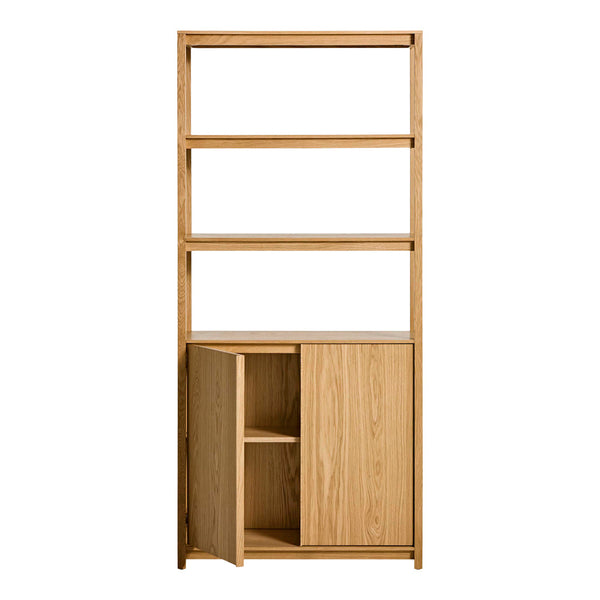 Open Plan Tall Bookcase with Storage