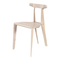 Light natural wood chair with a minimalistic design and sleek, contemporary lines. Perfect for modern interiors.