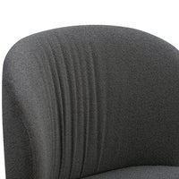 Gray upholstered chair with subtle ribbed texture, perfect for modern interiors.