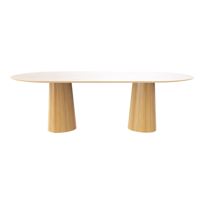 P.O.V. Oval Table - Double Base - Oak