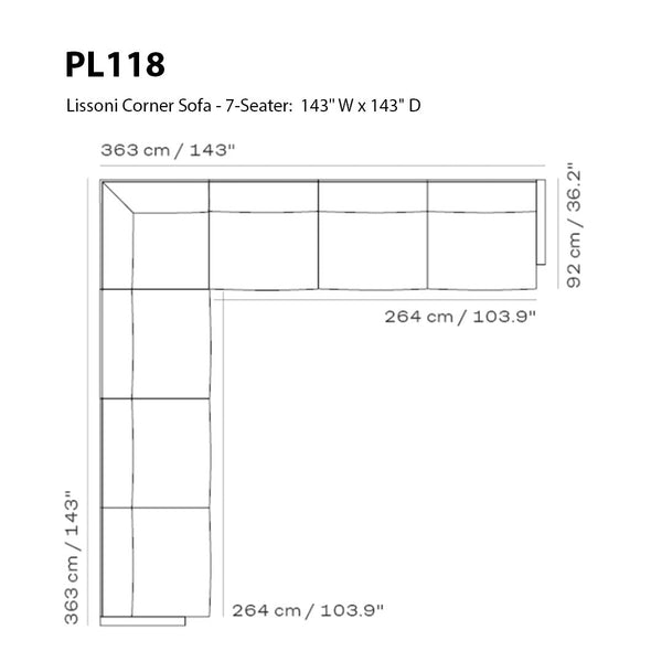 Lissoni Corner Sofa - 7-Seater