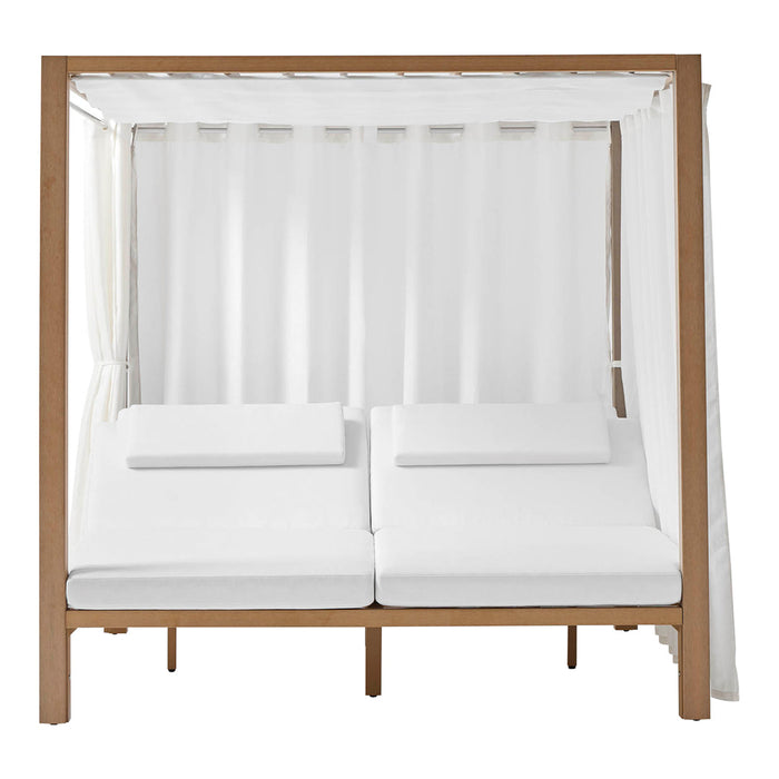 Kahn Sunbed w/ Curtains - 2-Seater
