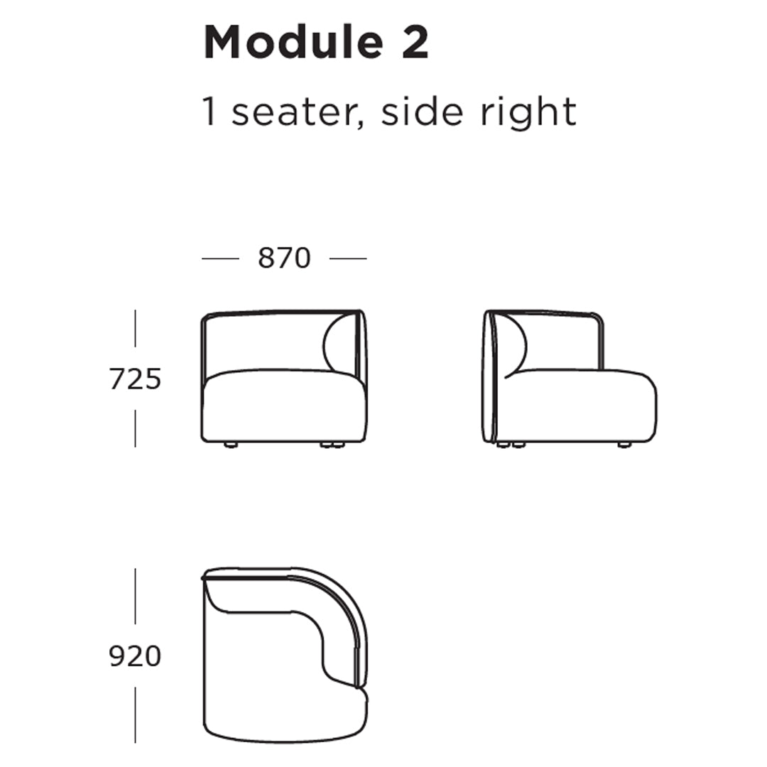 "Modular sofa design with smooth lines, featuring a modern neutral color palette."