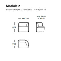 "Modern one-seater chair in sleek lines, featuring a minimalist design with a neutral color palette."
