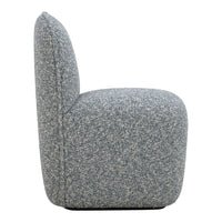 Textured gray upholstery with a subtle speckled pattern, adding a stylish touch to modern decor.