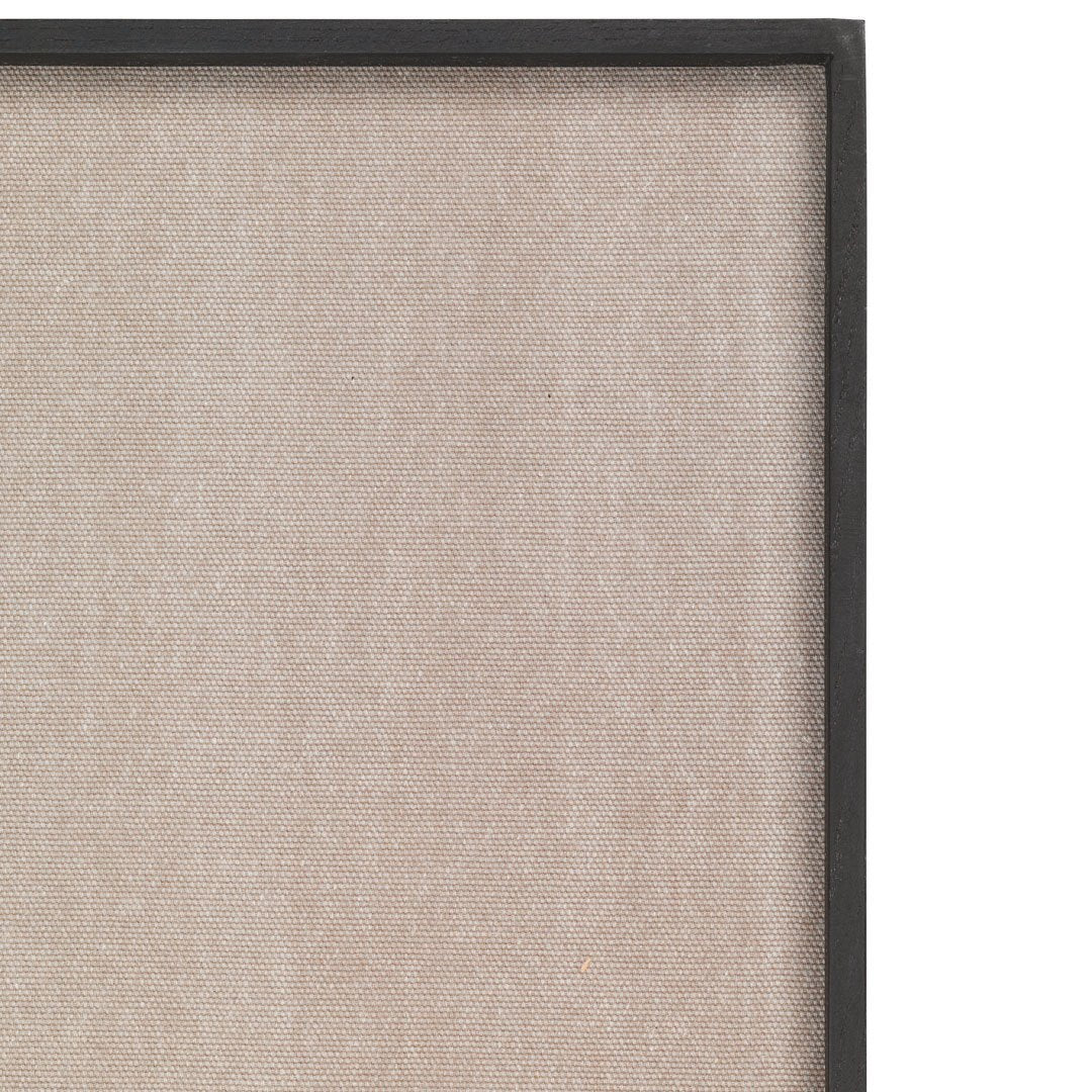 Neutral beige texture with a sleek black frame, perfect for modern decor.
