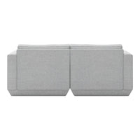 Gray fabric sofa with a minimalist design and smooth, modern lines. Perfect for contemporary living spaces.