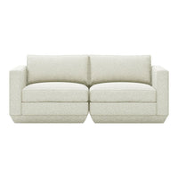 Light beige couch with subtle textured pattern, perfect for modern and minimalist interiors.
