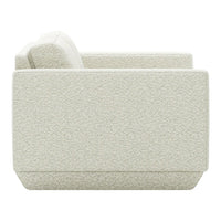 Textured light gray sofa with a modern, minimalistic design and subtle pattern. Perfect for contemporary interiors.