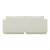 Light gray textured fabric sofa with a minimalist design and clean lines. Perfect for modern living spaces.