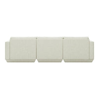 Light gray modular sofa with a textured pattern and sleek, minimalist design. Perfect for modern living spaces.
