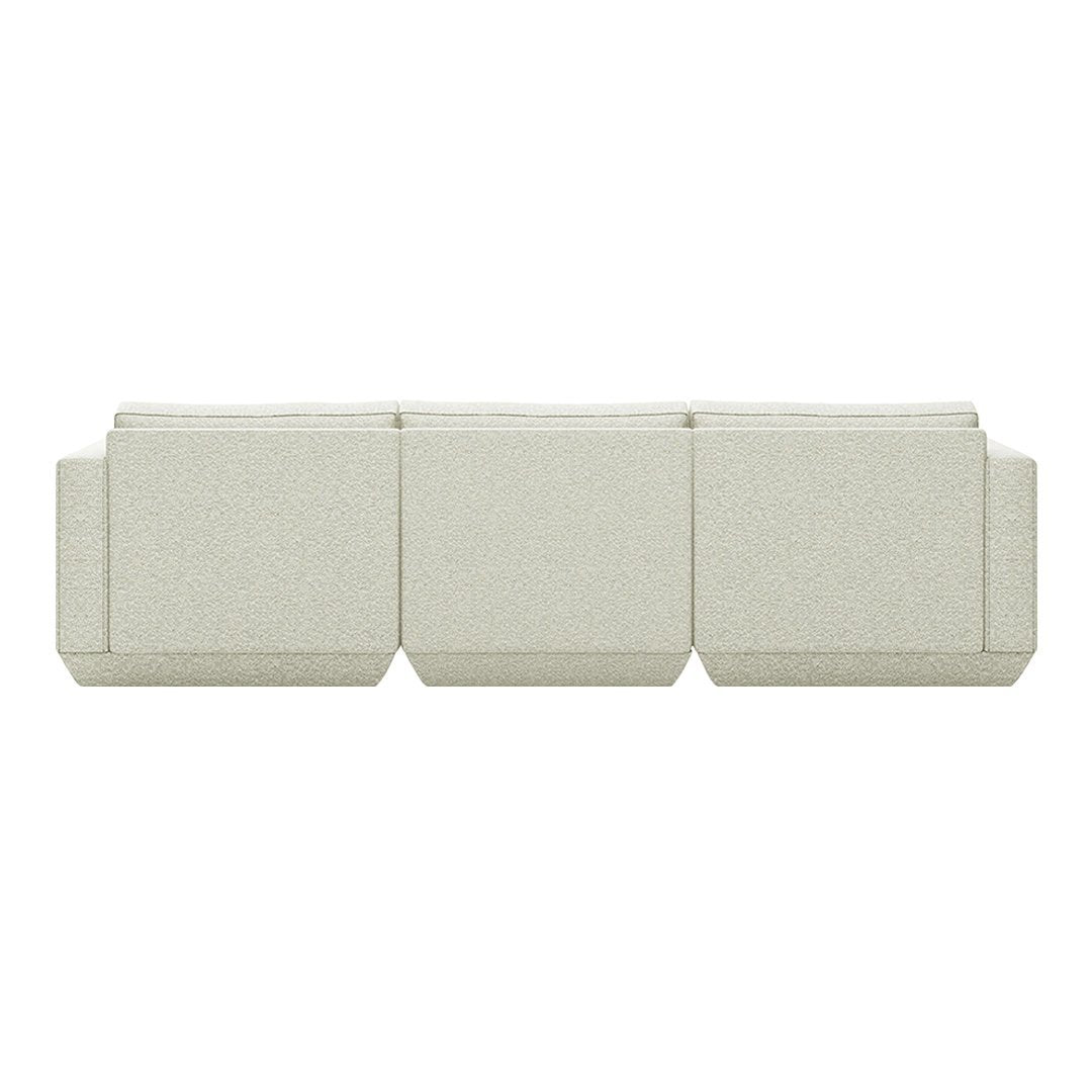 Gray textured three-panel design with a subtle pattern, ideal for modern decor.