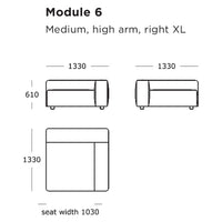 "Stylish modular sofa in solid color with sleek lines and contemporary design, ideal for modern living spaces."