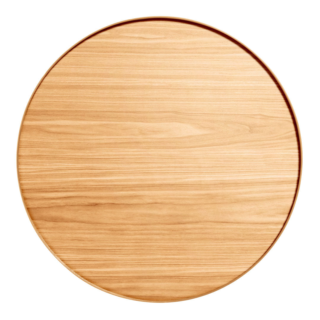 Light wood circular table with a smooth finish and subtle grain patterns. Perfect for a natural aesthetic.