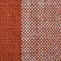 Textured fabric featuring vibrant burnt orange and white checkered pattern, ideal for home decor projects.