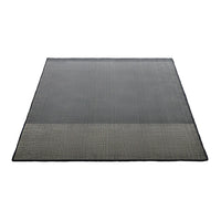Gray rectangular area rug featuring a textured pattern with dark and light gray tones. Modern and versatile design.
