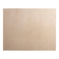 Beige rectangular area rug with a subtle, textured pattern, perfect for adding warmth to any space.
