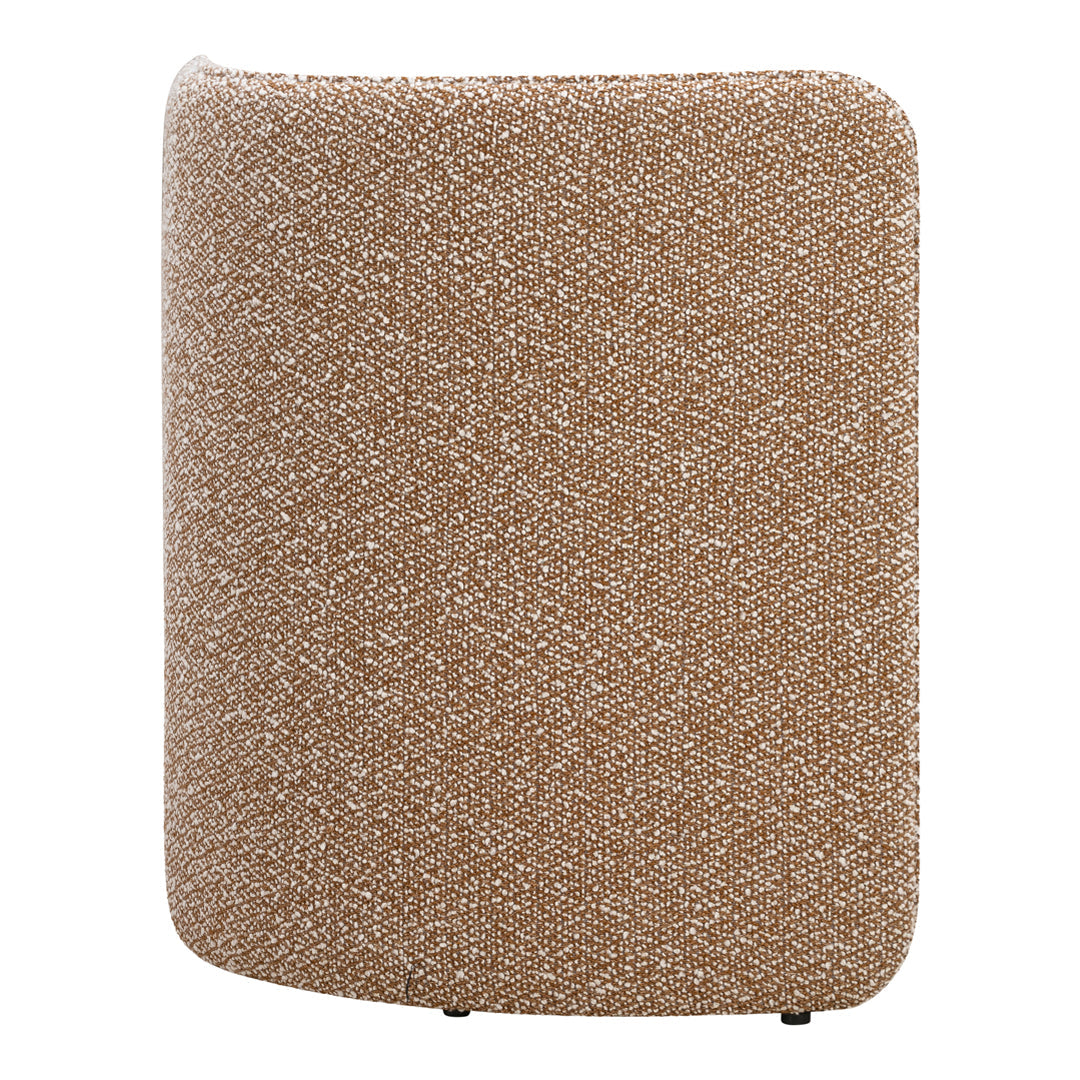 Textured fabric in warm beige tones with a speckled pattern, adding cozy elegance to any space.