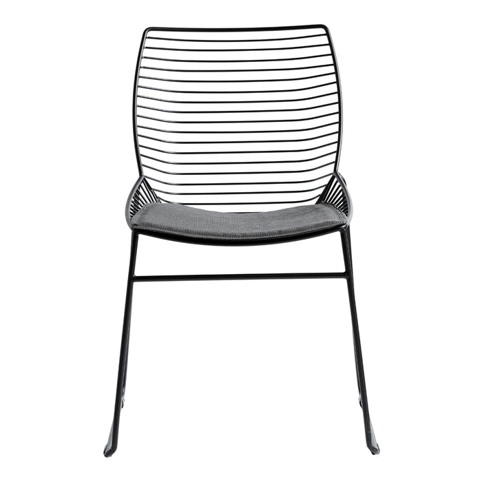 Zelo Outdoor Side Chair w/ Seat Pad - Stackable