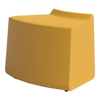 Bright yellow modern stool with a sleek, smooth design and no visible patterns. Perfect for contemporary spaces.