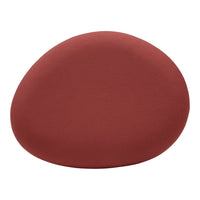 Smooth, rounded, terracotta-colored stone with a matte finish, perfect for modern decor.