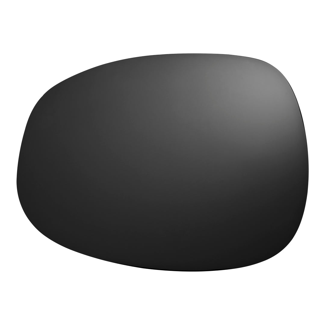 Sleek black, smooth surface with an organic shape, ideal for modern decor. Perfect blend of minimalism and elegance.